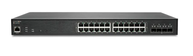 SonicWall Switch SWS14-24FPOE - Switch - Administrerad - 24 x 10/100/1000 (PoE+) + 4 x 10 Gigabit SFP+ - rackmonterbar - PoE+ (410 W) - med 1 års stöd