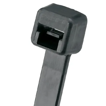 PLT4S-C20, Buntband med dubbla låshuvuden, Nylon, Svart, 368 mm, 4,8 mm, 1,3 mm