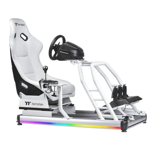 GSC-R50-CPASWH-01, Datorspelsstol, 120 kg, Hårt ryggstöd, Vit, 600 mm, 1320 mm