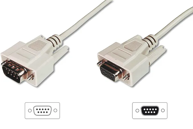 D-Sub9/M - D-Sub9/F Serial Extension Cable - 2m