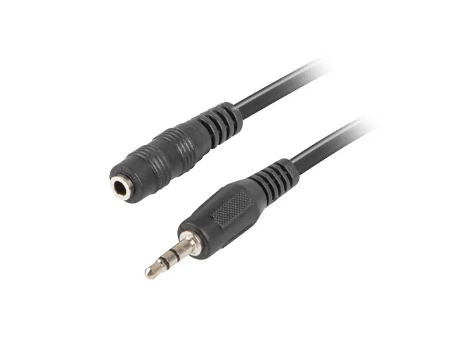 Ljudkabel Förlängning 3,5mm 3Pin 1.5 Meter Svart