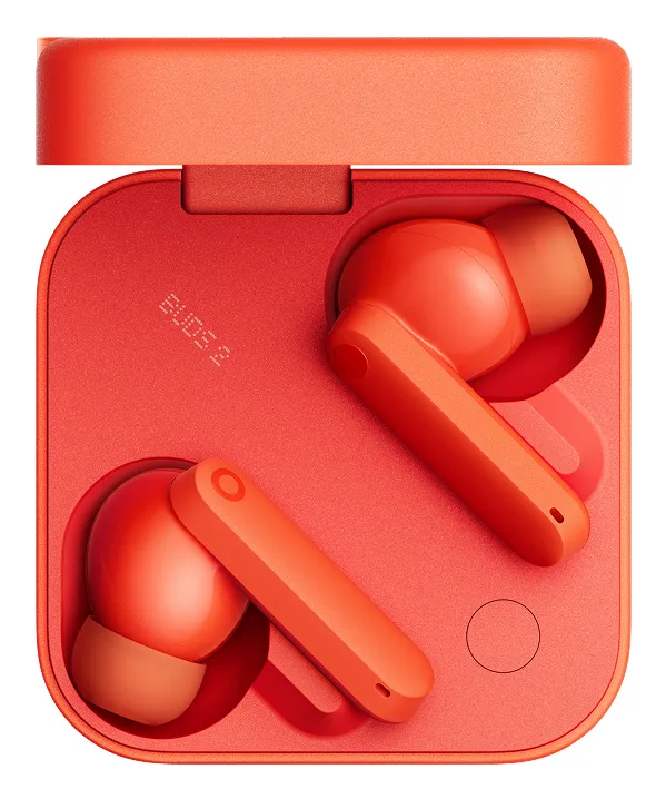 CMF Buds 2 - True wireless-hörlurar med mikrofon - öronknopp - Bluetooth - aktiv brusradering - orange