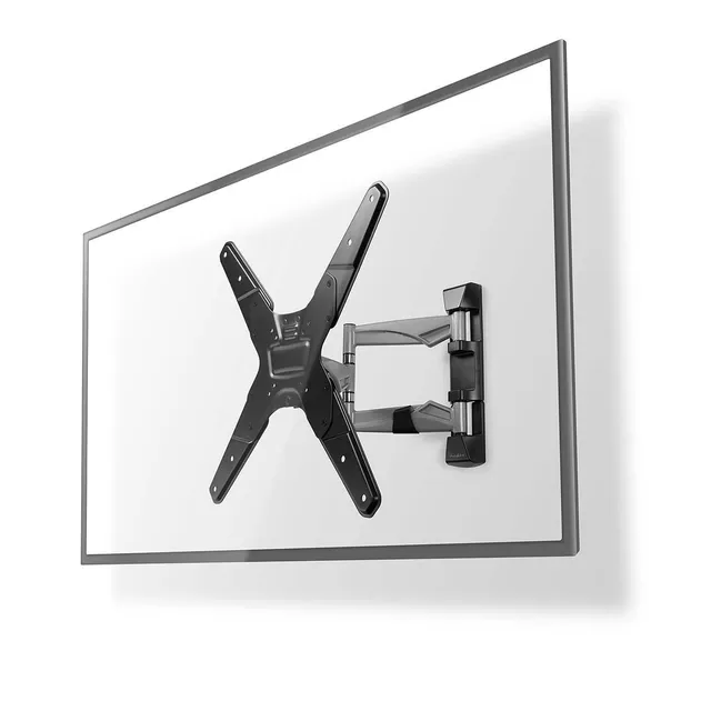 Tilt och vridbart TV väggfäste | 23 - 55 " | Maximal skärmvikt som stöds: 30 kg | Går att tilta | Roterbar | Minsta väggdistans: 48 mm | Maximalt väggavstånd: 410 mm | 3 Ledpunkt(er) | Stål | Svart