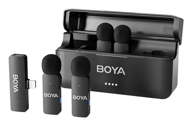 Dėklas Boya belaidis mikrofonas BY-V4D Lightning