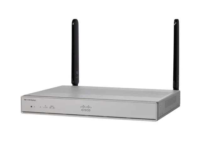 Integrated Services Router 1111 - Router - WWAN 8-ports-switch - 1GbE - WAN-portar: 2 - Wi-Fi 5 - återanvänd