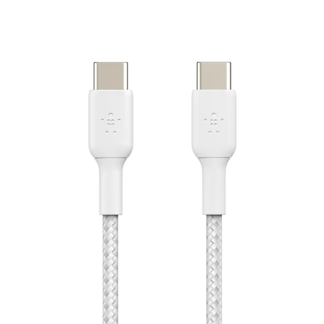 PVC USB-C till C, 2m, Vit 2 pack