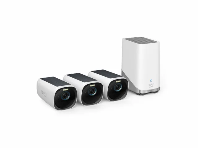 eufyCam 3 Övervakningssystem med solpanel 3-pack