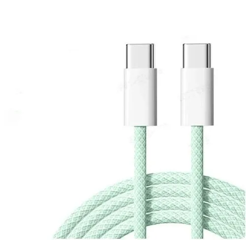 0,5m USB 2.0 USB-C till C kabel för iPhone 15/15 Pro/15 Plus/15 Pro Max 3A 480Mbps 60W grön