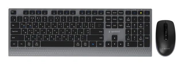- keyboard and mouse set - dual-mode slim full size - Cyrillic - black Input Device - Tastatur & Mus set - Cyrillic - Svart