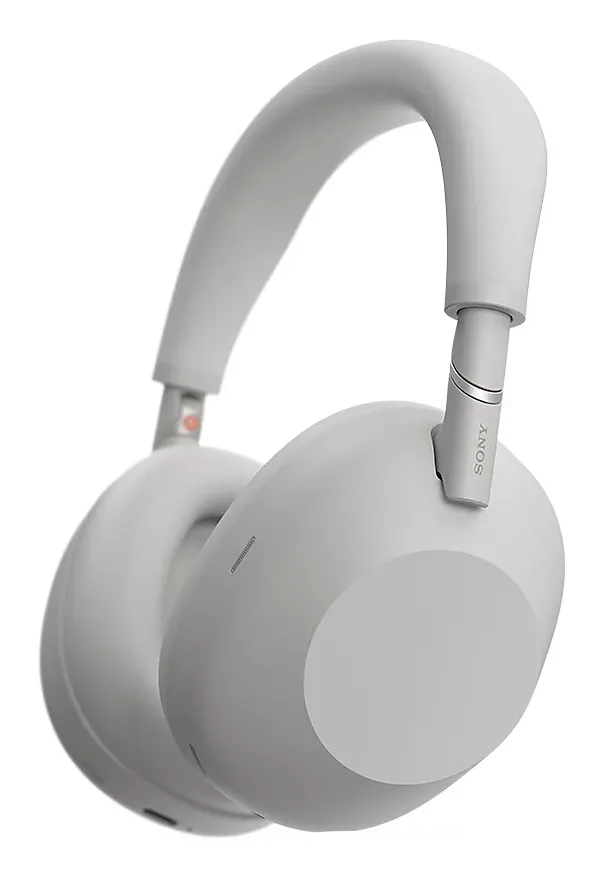 Sony WH-1000XM6 - Hörlurar med mikrofon - fullstorlek - Bluetooth - trådlös, kabelansluten - aktiv brusradering - 3,5 mm kontakt - ljudisolerande - silverplatina
