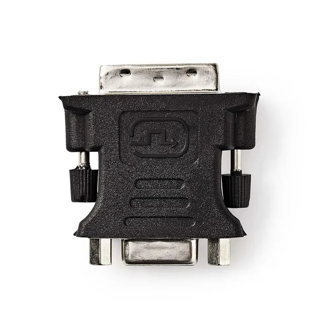 DVI adapter | DVI-I 24+5-Pin Hane | VGA hona 15p | Nickelplaterad | Rak | PVC | Svart | Låda