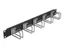 19" kabelhanteringspanel – svart