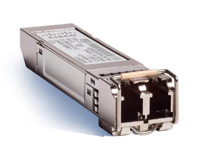 - SFP (mini-GBIC) lähetin-vastaanotin-moduuli - GigE - 1000Base-SX - LC/PC monimuoto - jopa 1 km - 850 nm malleihin Cisco 38XX, Catalyst 29XX, 3