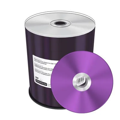 Professional Line - 100 x DVD-R - 4.7 GB (120 min) 16x - silver - inre skrivbar plastring, yta utskrivbar med bläckstråleskrivare - Tegel
