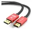 1,5m nylonflätad Displayport 2.1 kabel DP80 UHBR20 80Gbps 16/10/8K60H 4K165/144Hz DSC1.2a HDR HDCP2.2 FreeSync G-Sync