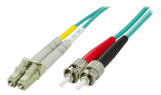 OM3 fiberkabel LC - ST, duplex, multimode, 50/125, 0,5m (LCST-60)