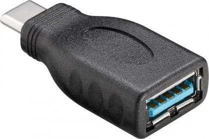 USB-A till USB-C 3.0 OTG-adapter, svart