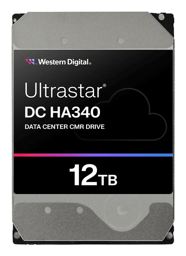 WD Ultrastar DC HA340 WUS721212BLE6L4 - Hårddisk - datacenter - 12 TB - inbyggd - 3.5" - SATA 6Gb/s - 7200 rpm - buffert: 512 MB