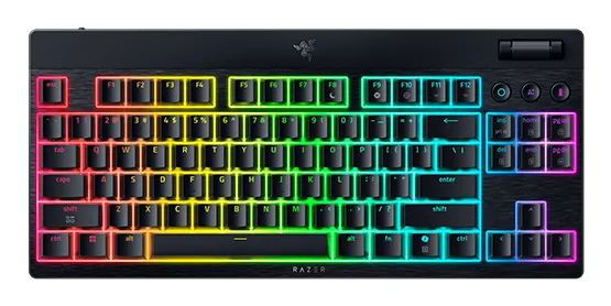 BlackWidow V4 Low-Profile TKL HyperSpeed - Yellow Mechanical - Gaming Keyboard - Utan numpad - Engelska (US) - Svart