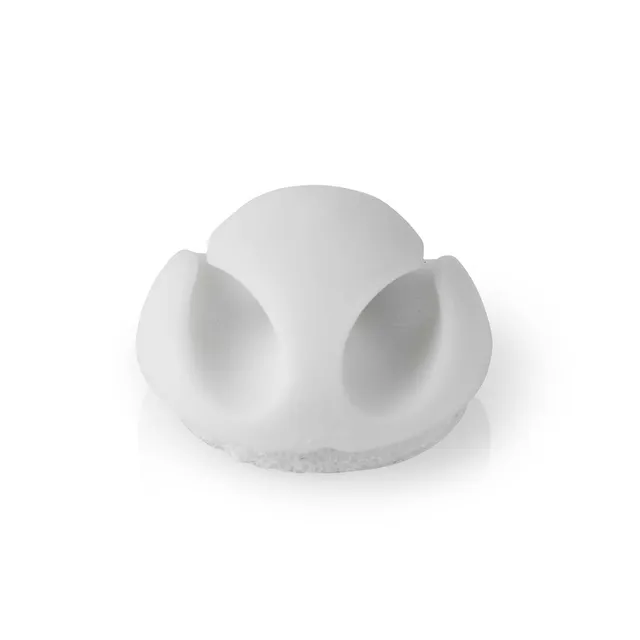 Kabelhantering | Kabelklämma | Klicka och Go | 6 st. | Antal platser: 2 Skivor | Maximal kabeltjocklek: 5.3 mm | TPE | Vit