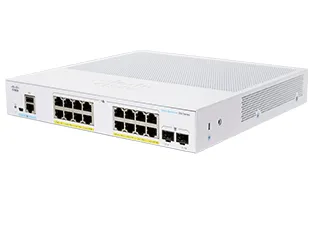 Business 350 Series CBS350-16FP-2G - Switch - L3 - Administrerad - 16 x 10/100/1000 (PoE+) + 2 x Gigabit SFP - rackmonterbar - PoE+ (240 W) - åt