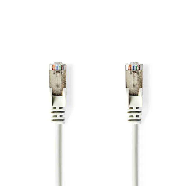 CAT5e nätverkskabel | SF/UTP | RJ45 hane | RJ45 hane | 0.50 m | Rund | PVC | Vit | Kuvert