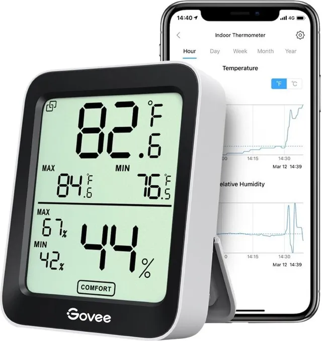 Bluetooth Thermometer Hygrometer with Screen