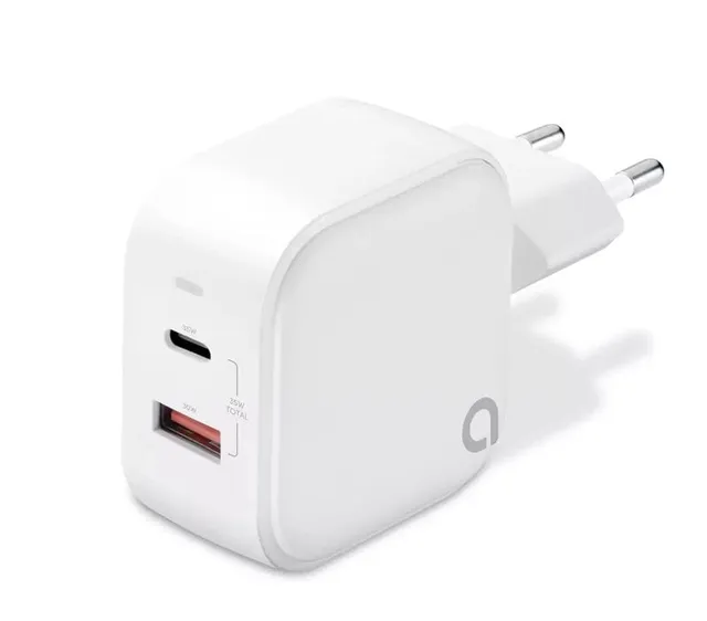 WLC-G2200 - Strömadapter PD 35W USB-A + USB-C - Vit