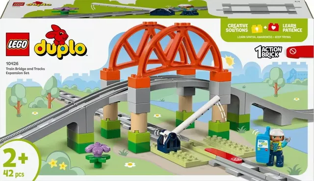DUPLO Town Tågbro och spår – Expansionsset 10426