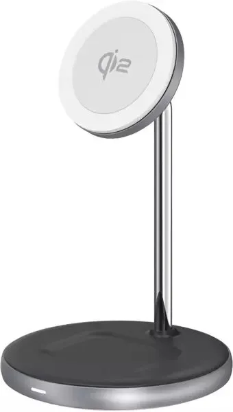 WSC-Q2000 - Qi2/Magnetic Wireless Charger Stand 2in1 20W (Fyndvara - Klass 1)