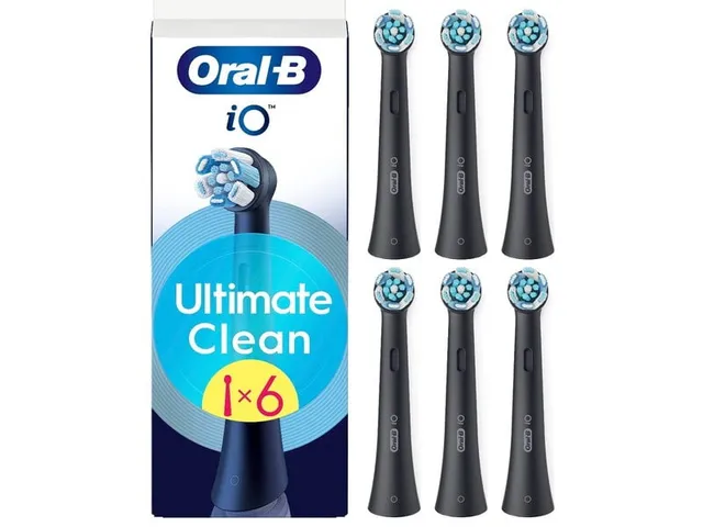 Borsthuvuden iO Ultimate Clean Black - 6 pcs
