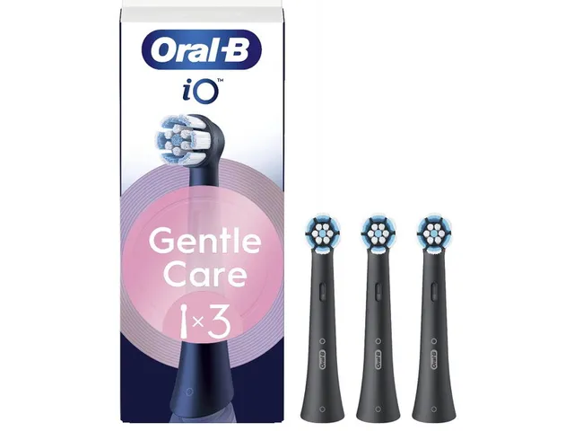 Borsthuvuden iO Gentle Care Black - 3 pcs