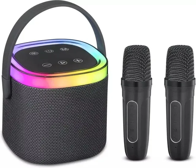 KEM-D3000 Bärbar karaokehögtalare med 2 mikrofoner