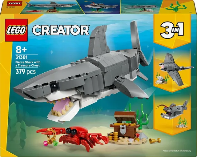 Creator Vildsint haj med skattkista 31381