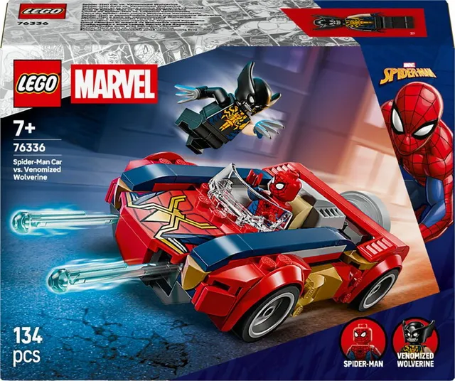 Super Heroes Marvel Spider-Mans bil mot venomifierad Wolverine 76336
