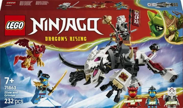 Ninjago Zilvar och drakodjuret Grimtak 71863
