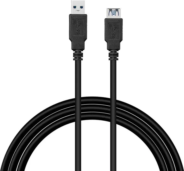 USB-A hane till USB-A hona 3.0 Extension, 2m - Black