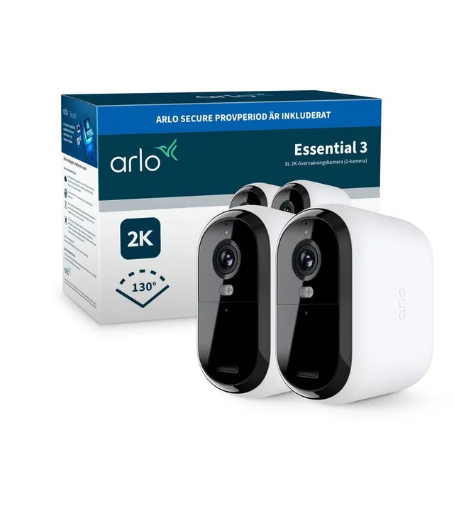 Essential 3 XL 2K övervakningskamera 2-pack